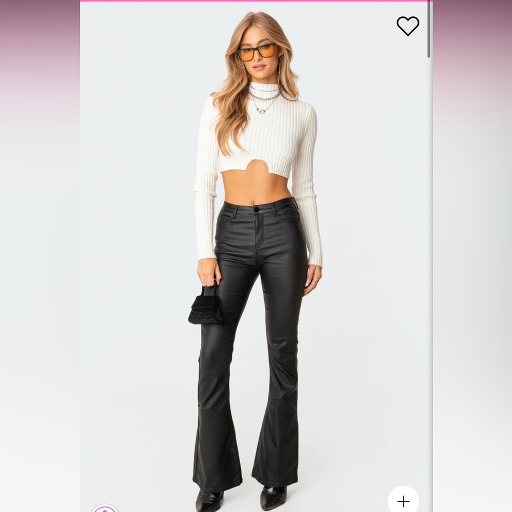 Tik tok viral Edikted Flare Leather pants